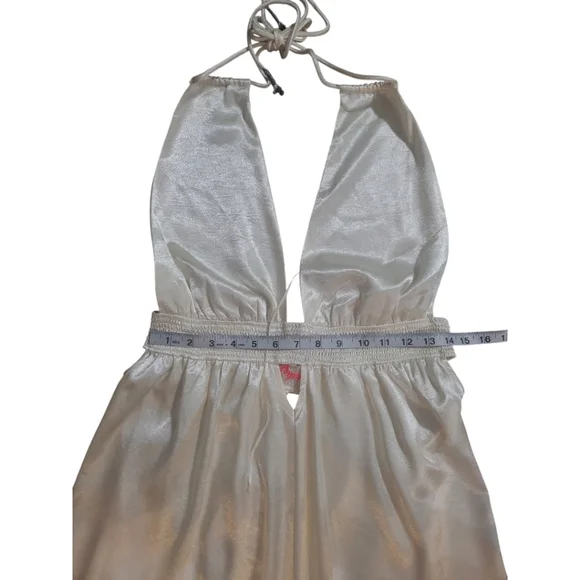 NWT Free People Ivory Silky Cocktail Maxi Sz L - Picture 6 of 13